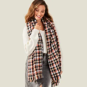 Accessorize London Women's Multi Woven Check Blanket