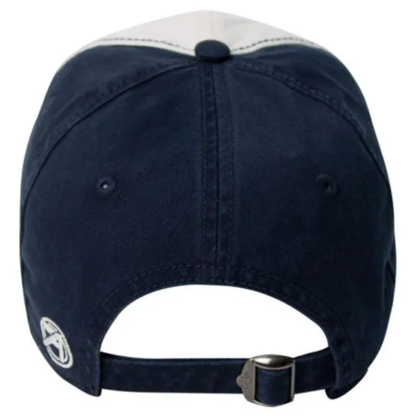 AHEAD Chalk/Navy Collegiate Washed 2-Tone Cap