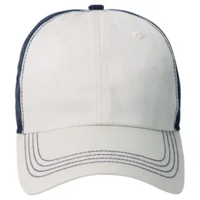 AHEAD Chalk/Navy Collegiate Washed 2-Tone Cap