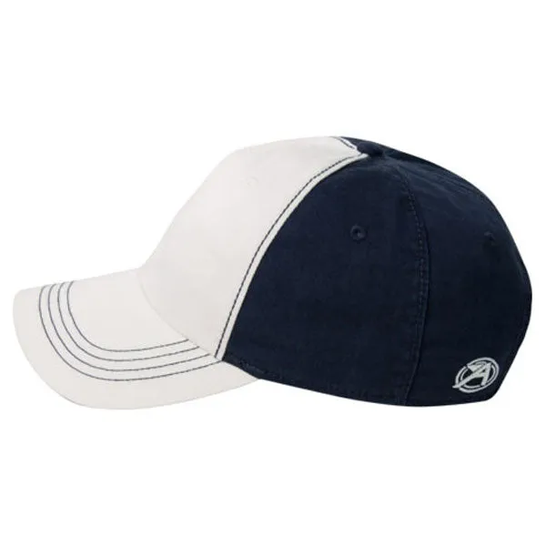 AHEAD Chalk/Navy Collegiate Washed 2-Tone Cap