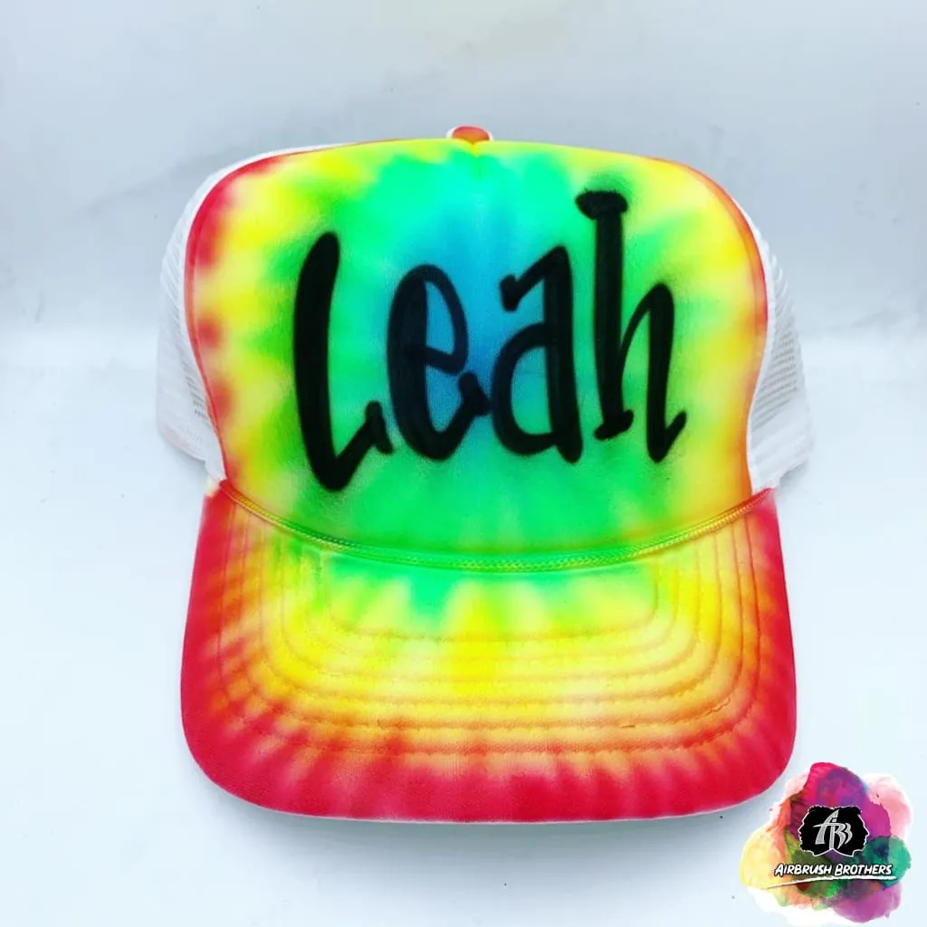 Airbrush Tie Dye Hat Design