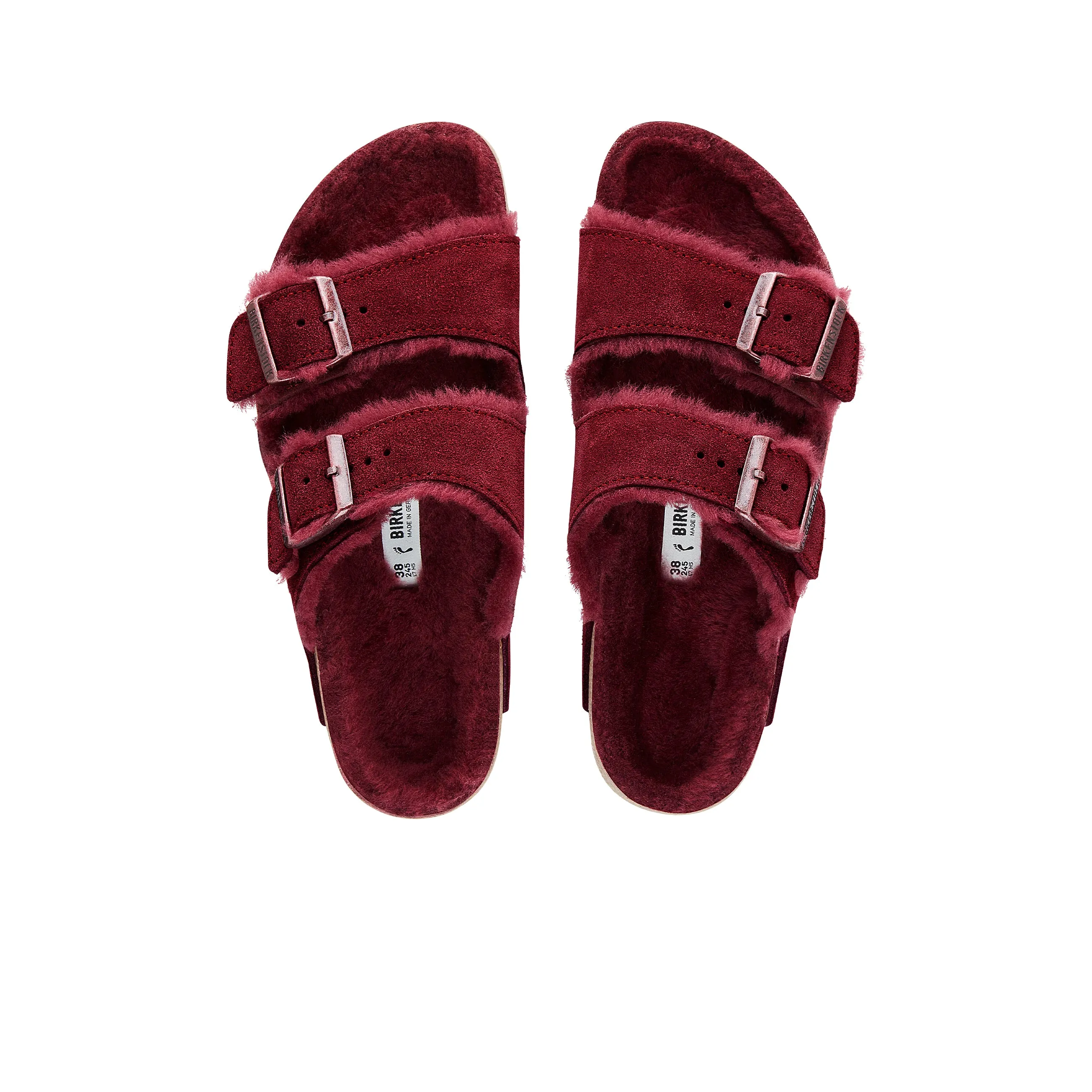 Arizona Maroon Suede Leather/Shearling