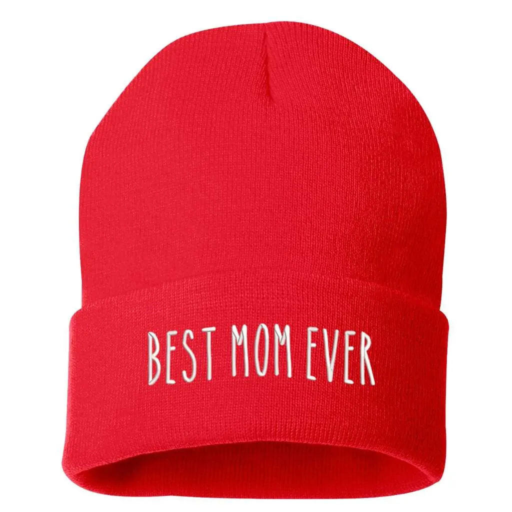 Best Mom Ever Cuffed Beanie