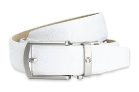 Birdie Matte White, 1 3/8 Strap, Golf Belt