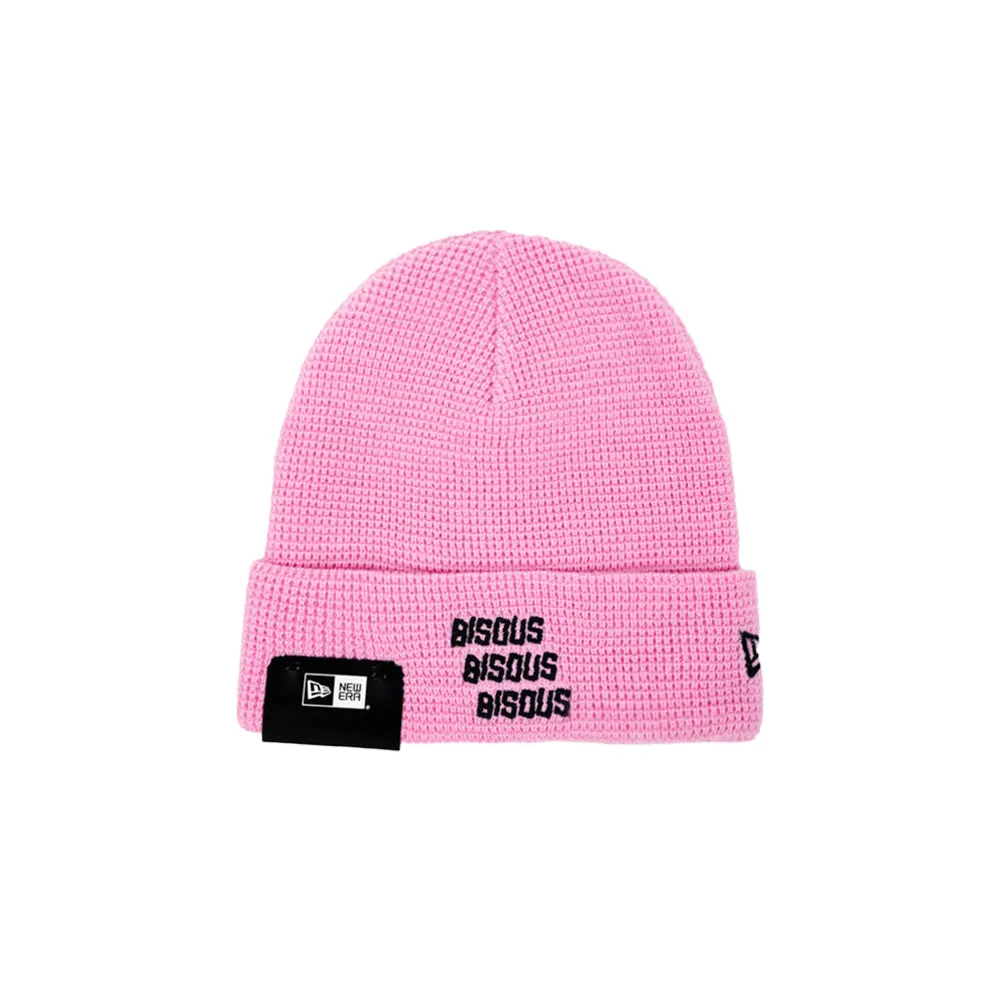 Bisous x New Era Waffle Beanie (Pink)