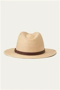 BRIXTON MESSER STRAW FEDORA NATURAL