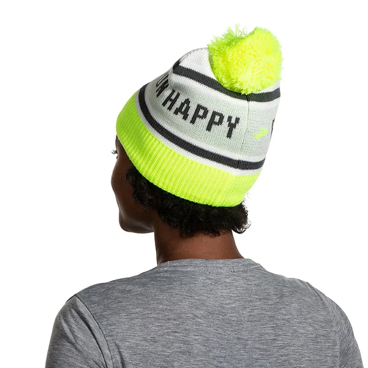 Brooks Heritage Pom Beanie | Run Happy | Nightlife