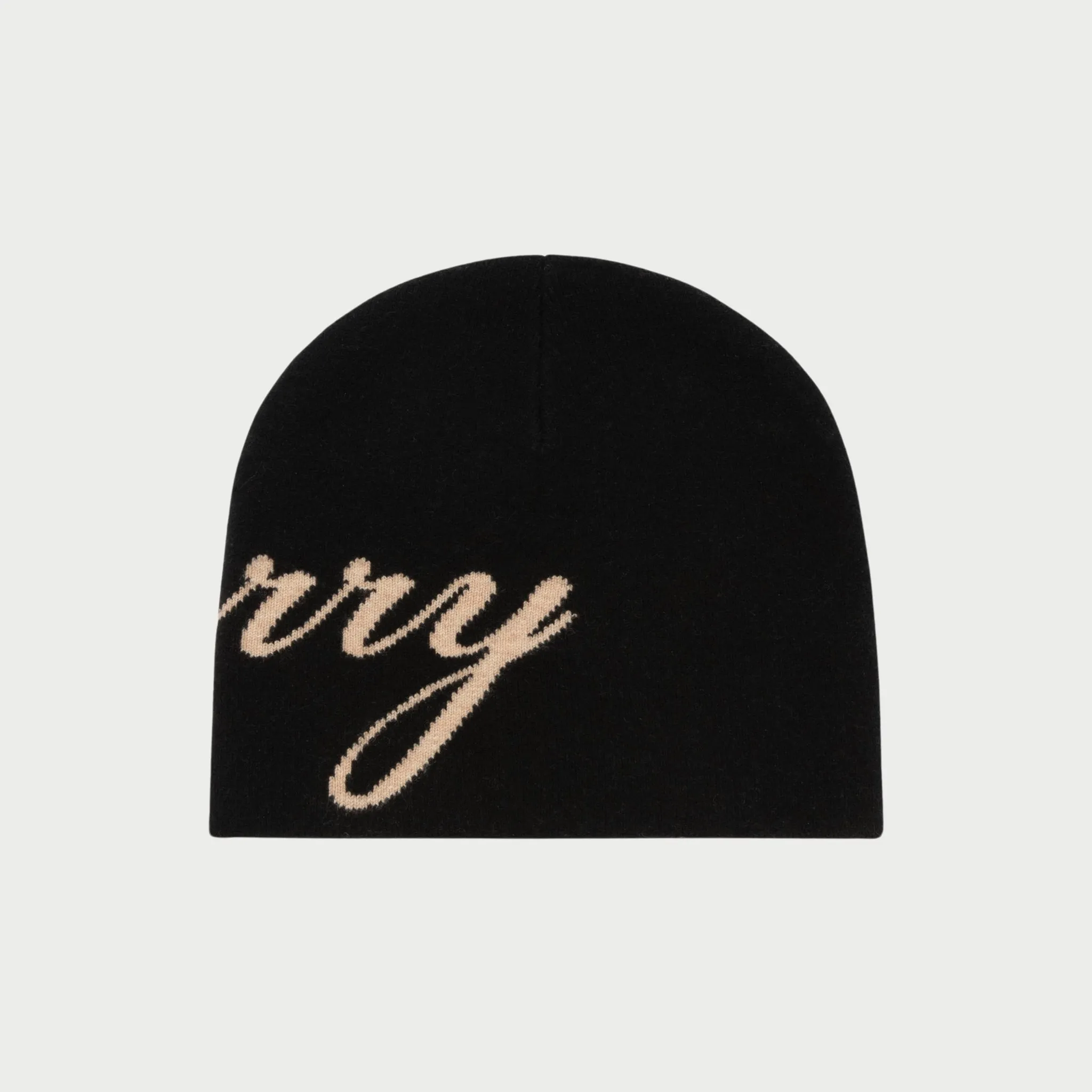 Cashmere Skull Cap Beanie (Black)