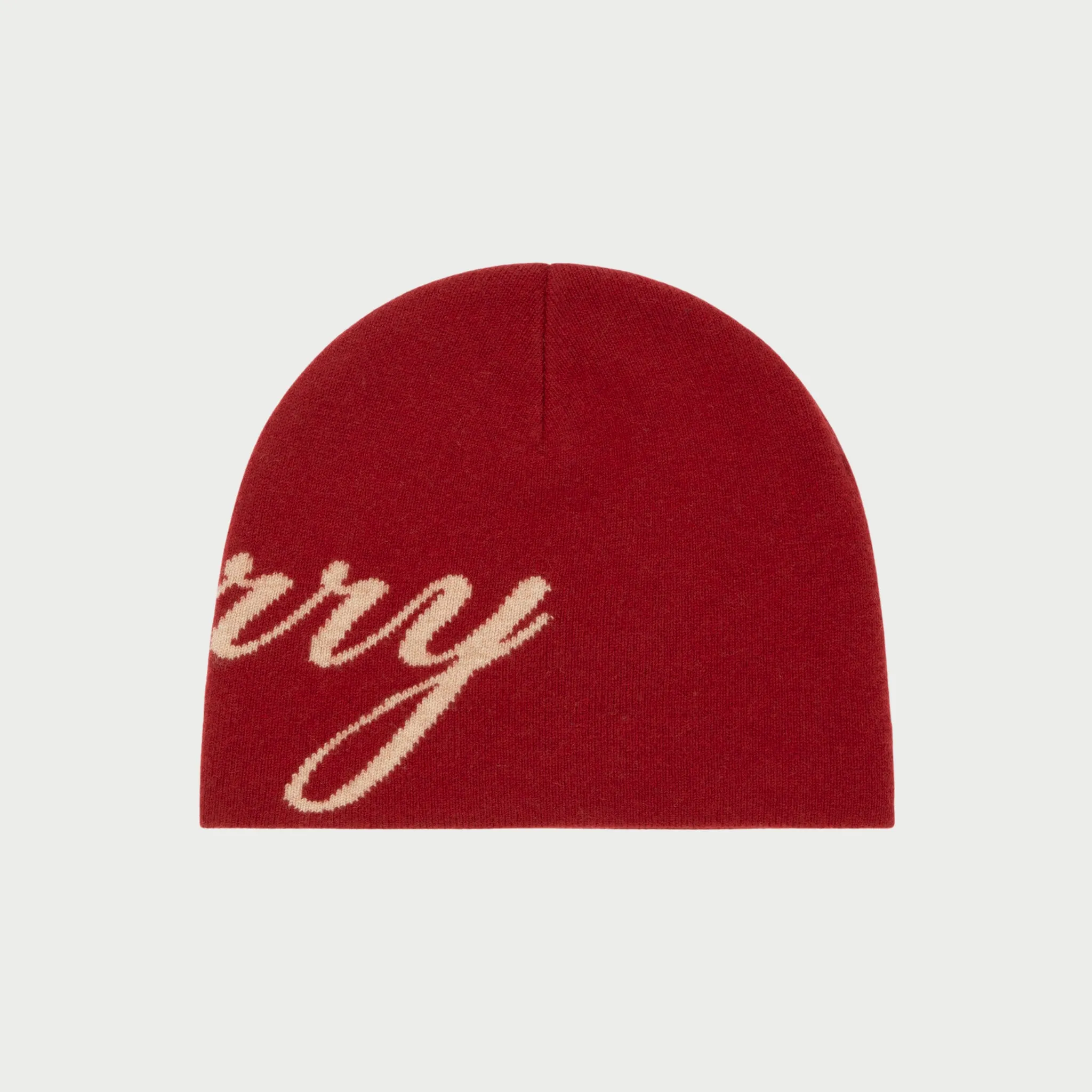 Cashmere Skull Cap Beanie (Red)