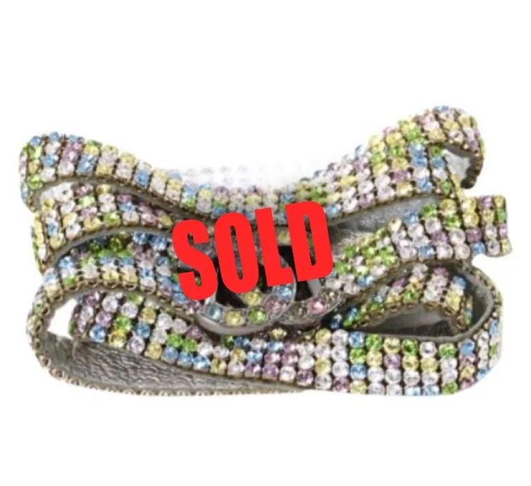 Chanel 05A MultiColor CC Strass Swarovski crystal Belt