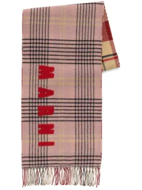 CHECKED LOGO SCARF