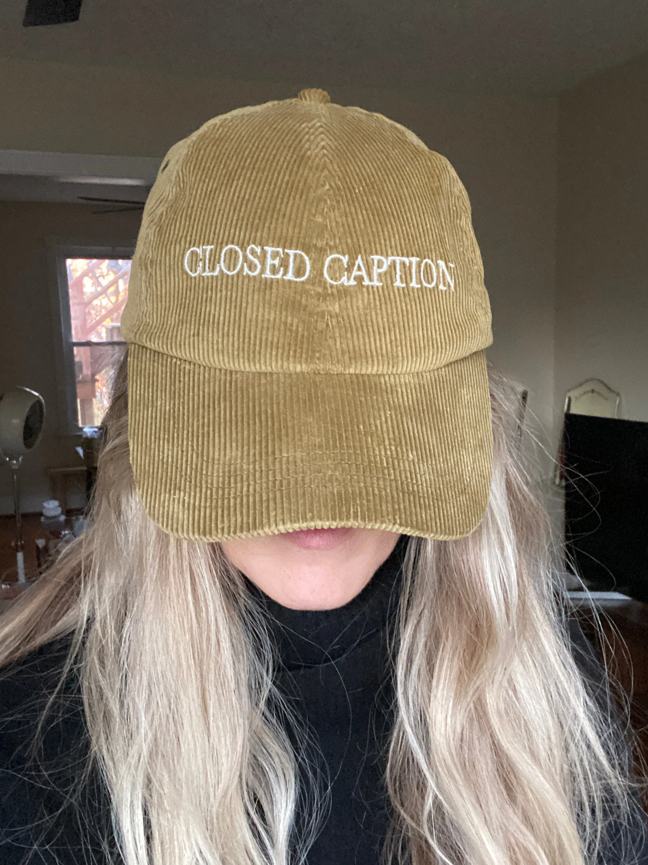 Closed Caption Corduroy Cap in Hazelnut