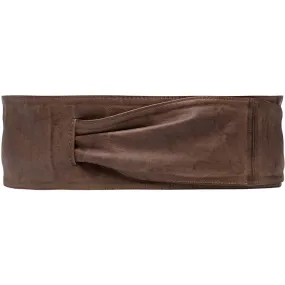 Depeche Obi Leather Belt Chestnut