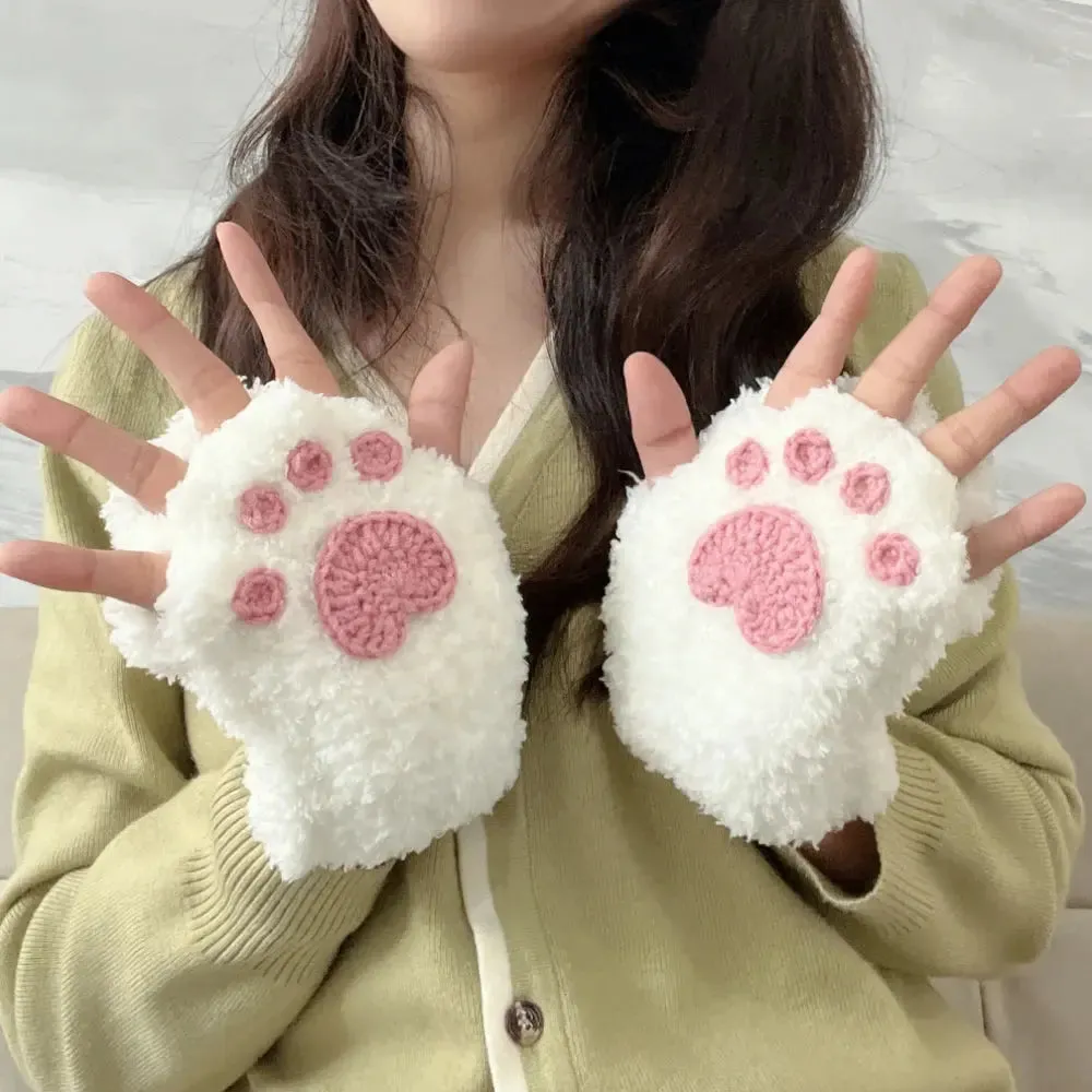 DIY Knitted Cat Paw Gloves