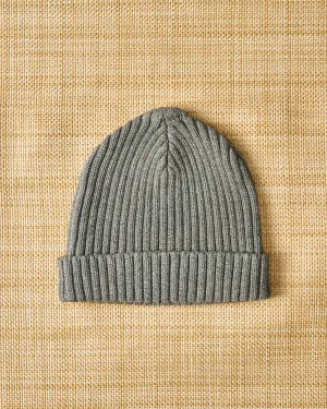 Docksider Knit Beanie in Heather Grey