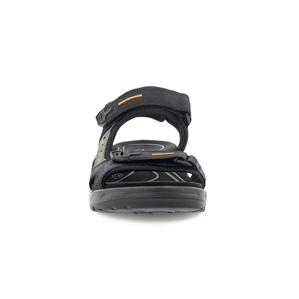 Ecco Men's Yucatan Sandal - Black/Mole/Black