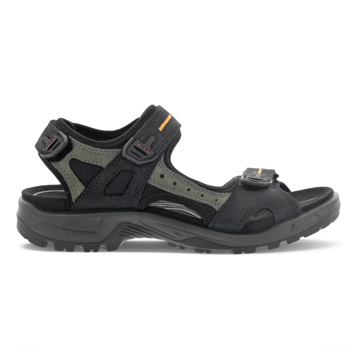 Ecco Men's Yucatan Sandal - Black/Mole/Black