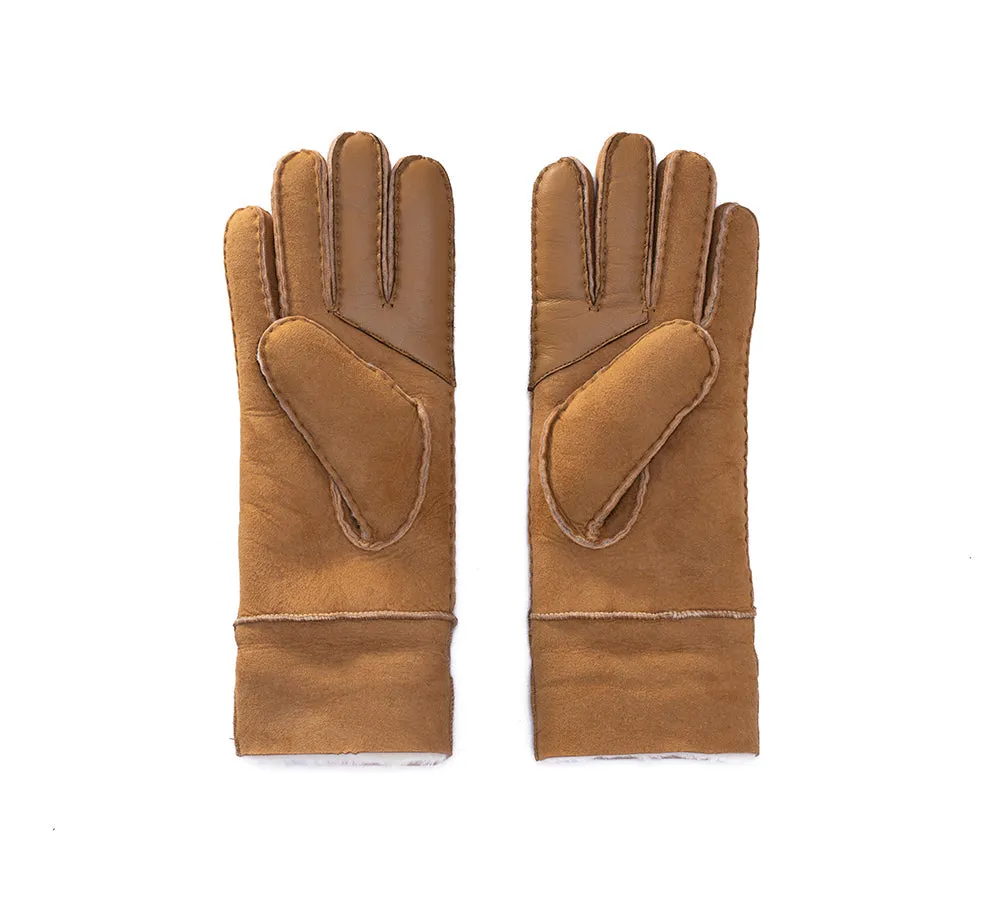 EVERAU Ladies Fluffy Sheepskin Wool Gloves Stacey