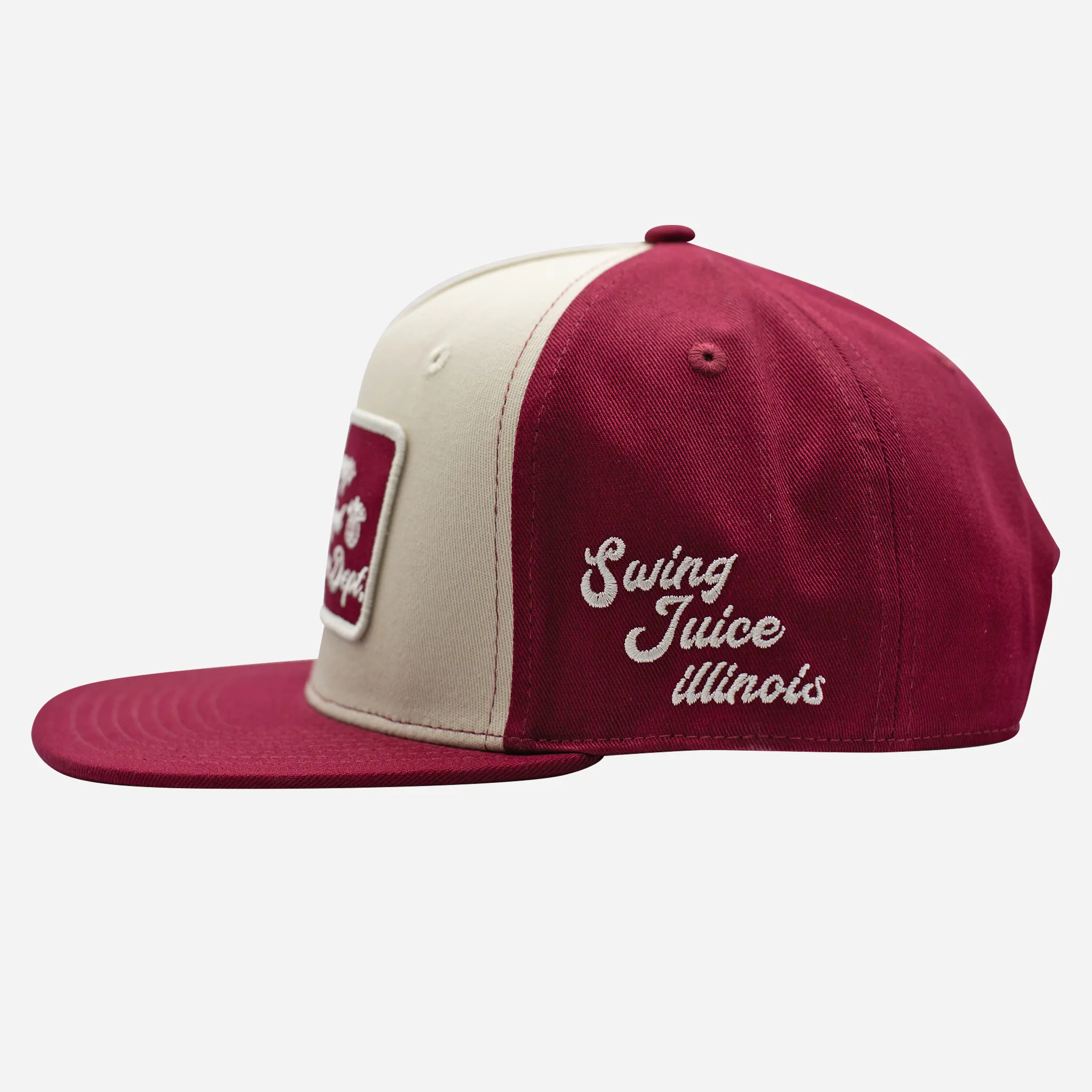 Golf Chicago Muni Unisex Snapback Hat Khaki/Maroon O/S