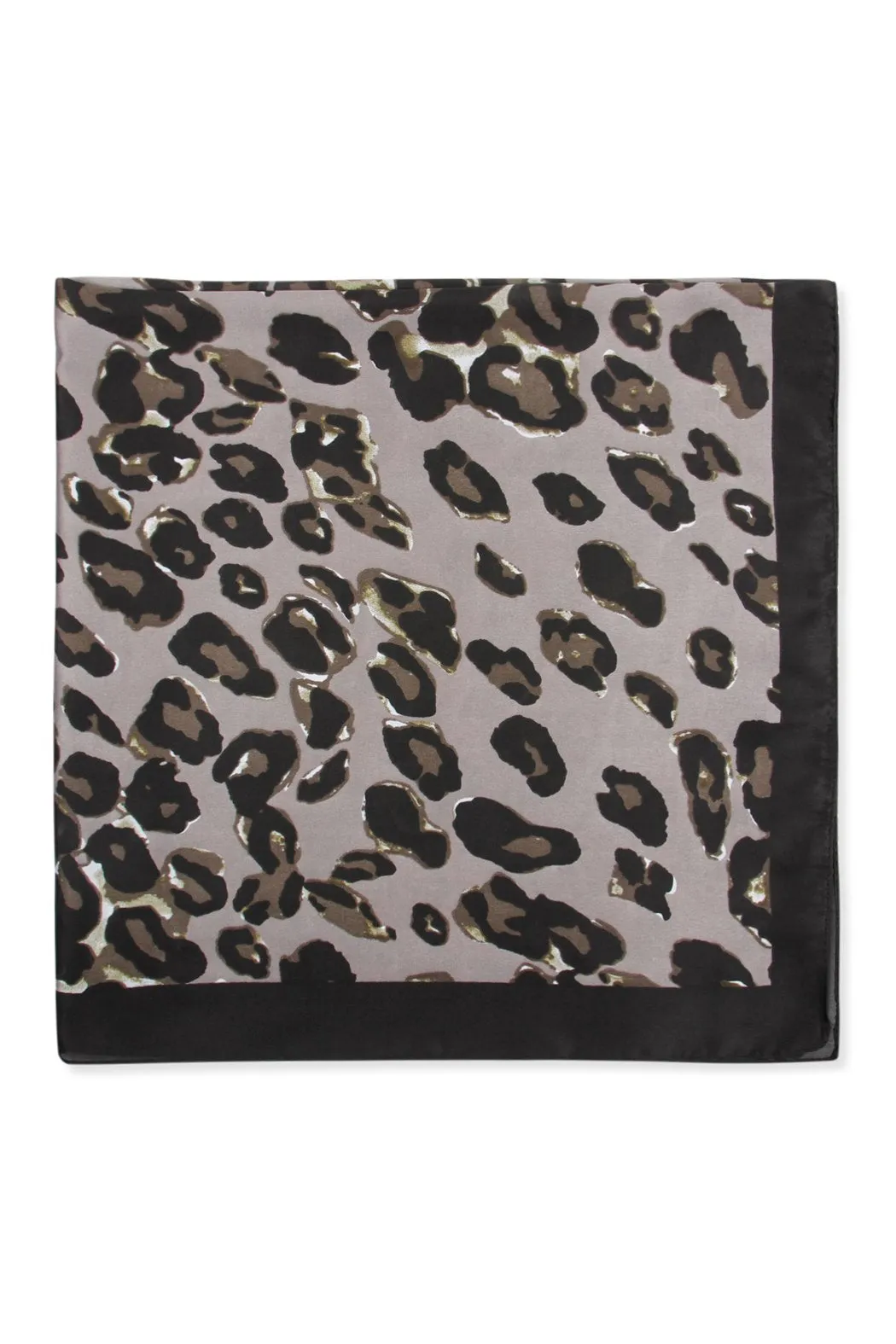 Gray Leopard Pattern Scarf