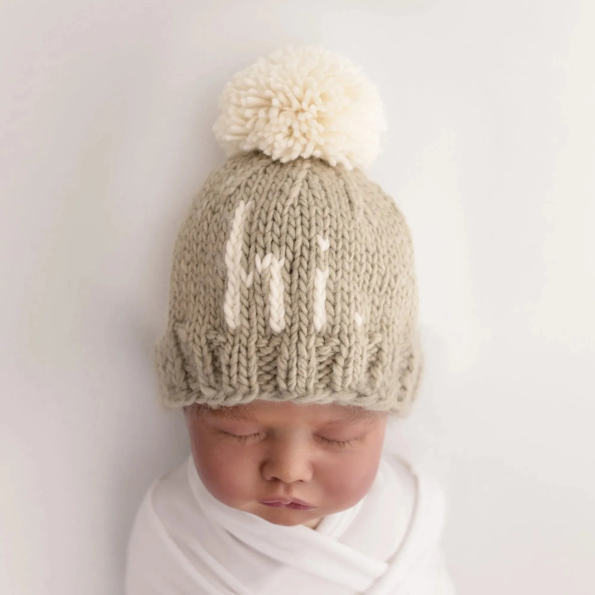 Huggalugs - Hi. Pebble Brown Hand Knit Beanie Hat