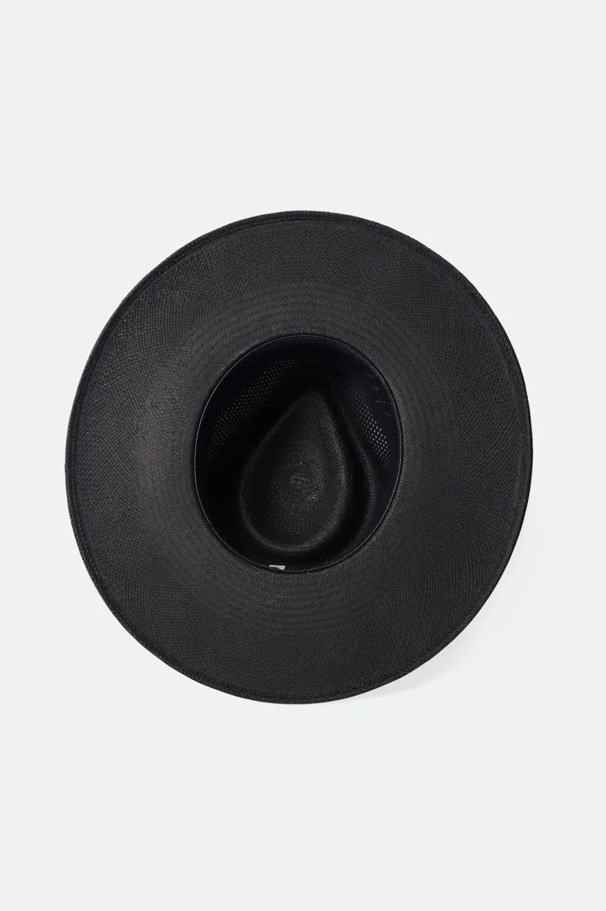 Jo Panama Straw Rancher Hat - Corondao Black