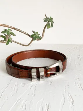 JosABank Brown Leather Belt