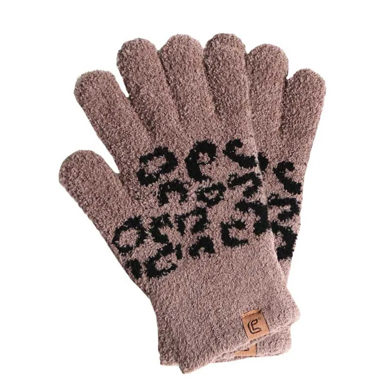 Leopard Cozy Gloves