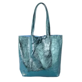 Maison Fanli - Leather Tote - Metallic Emerald