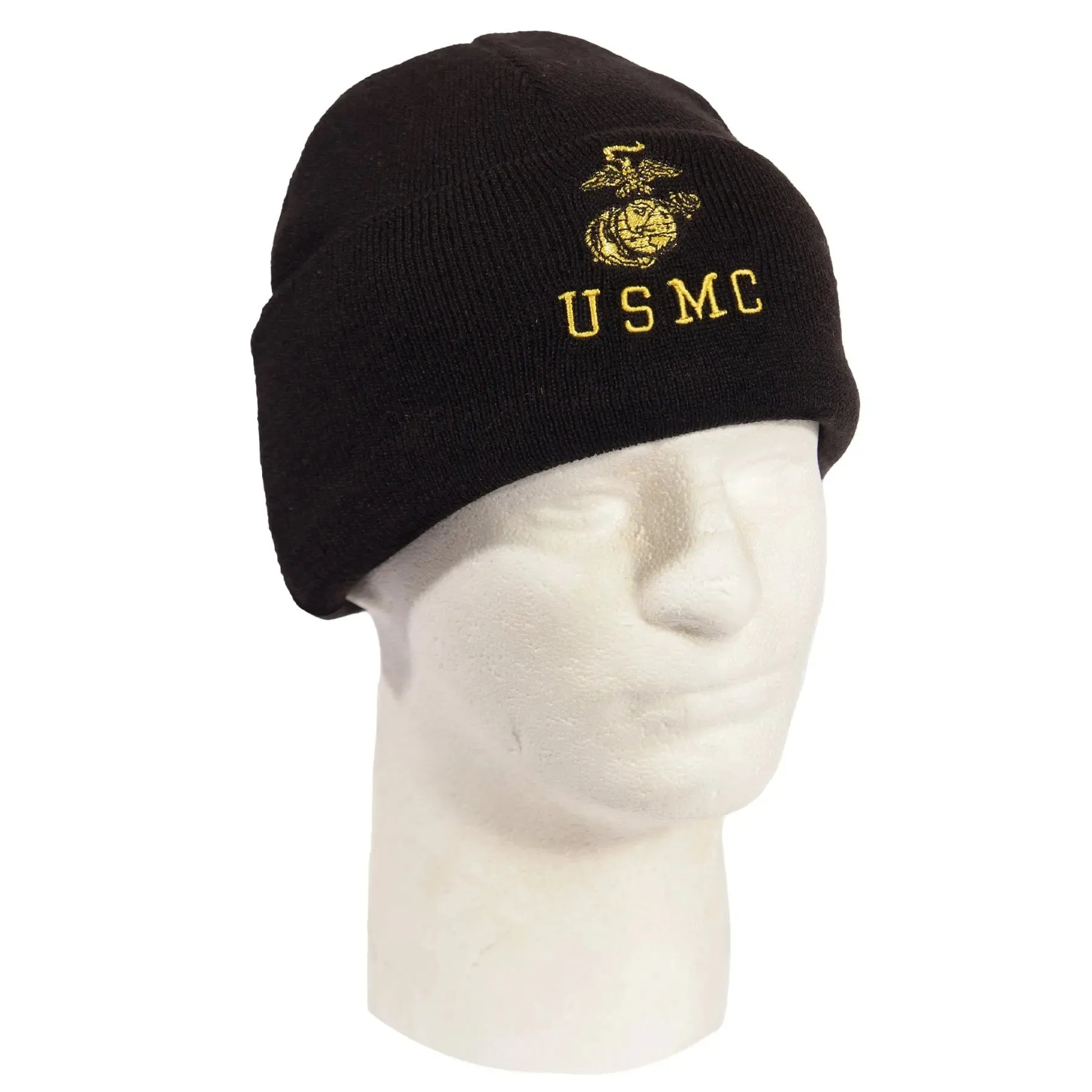 Marines Gold Embroidered USMC EGA Knit Watch Cap