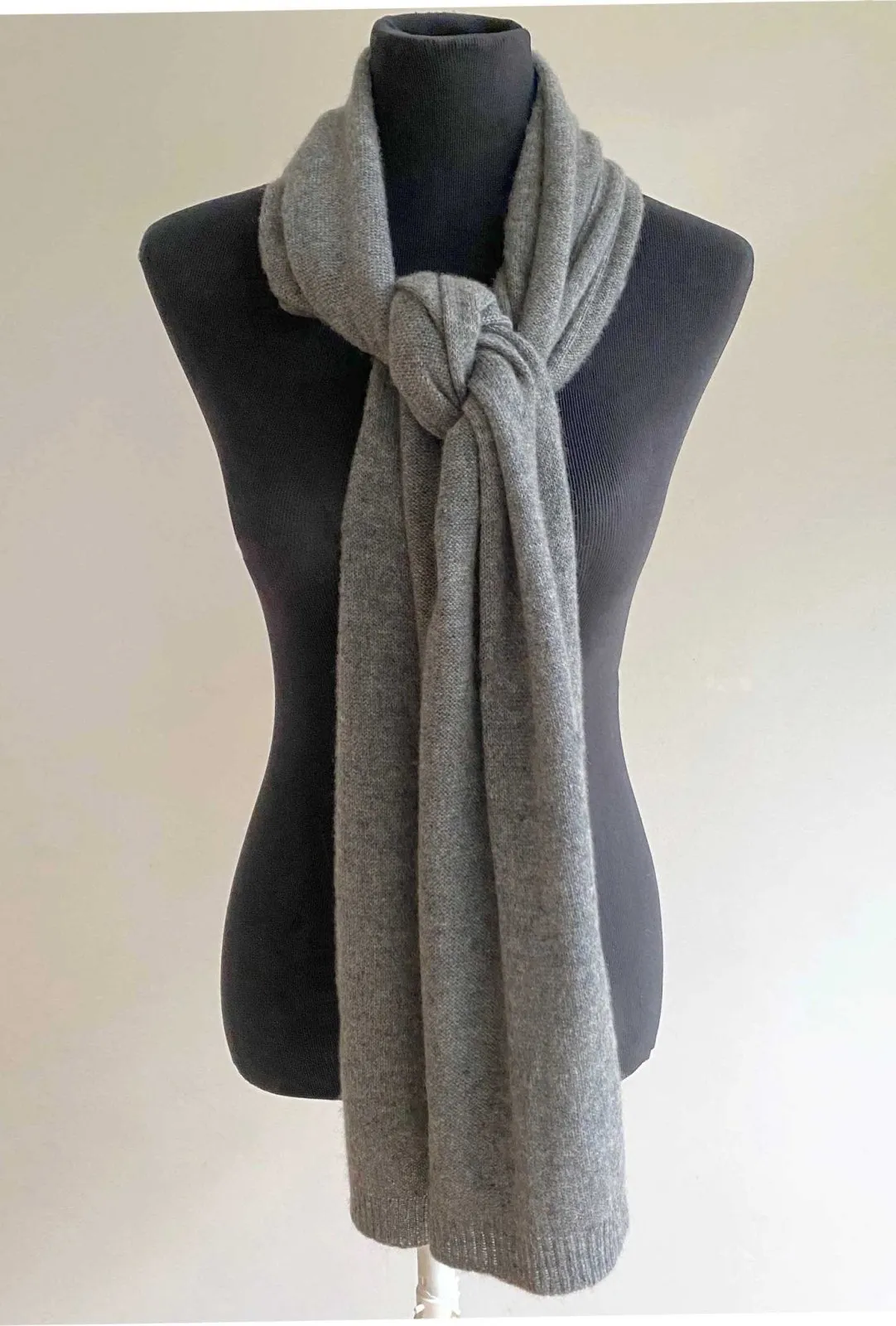 Mid Grey Cashmere Scarf