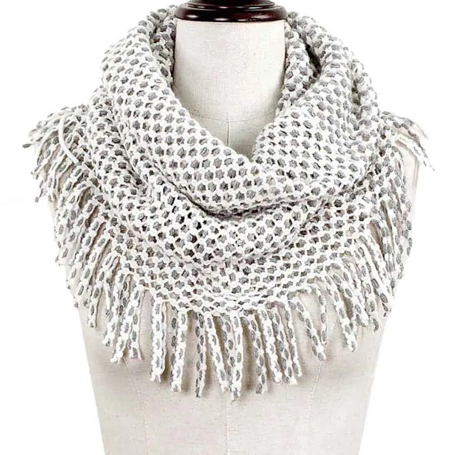 Mini Tube Fringe Scarf