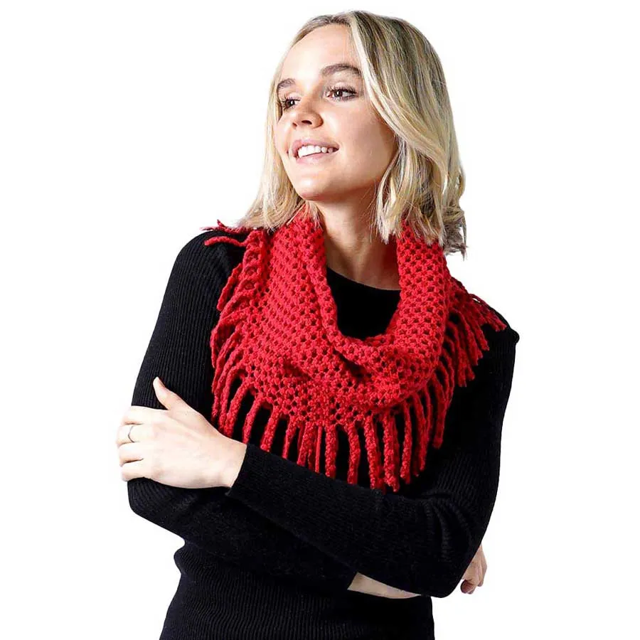 Mini Tube Fringe Scarf