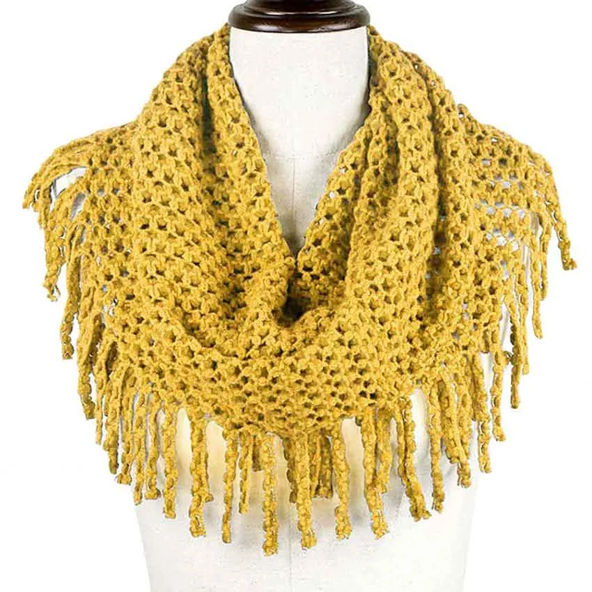 Mini Tube Fringe Scarf