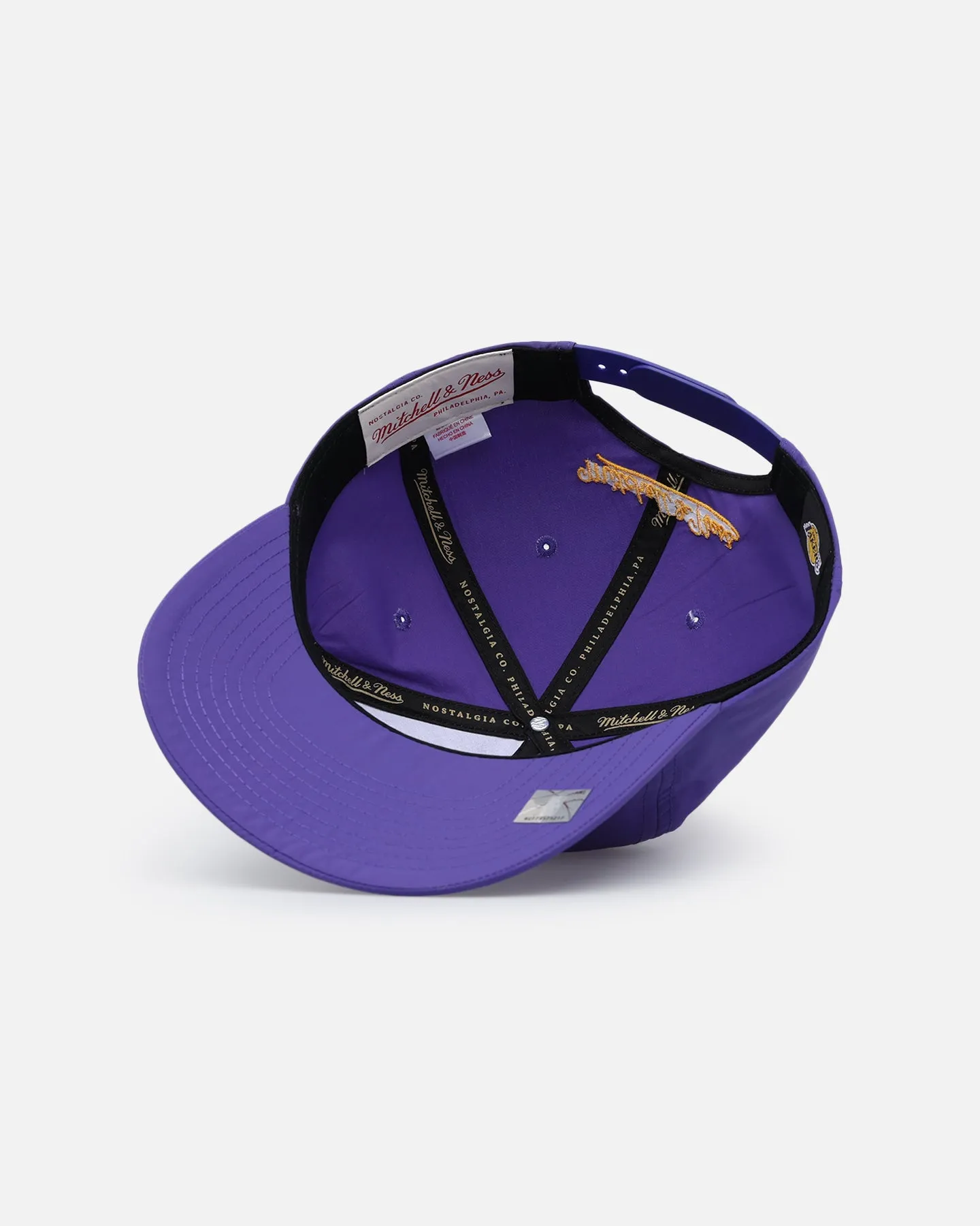 Mitchell & Ness Los Angeles Lakers Retro Matte Nylon Origins Snapback Purple