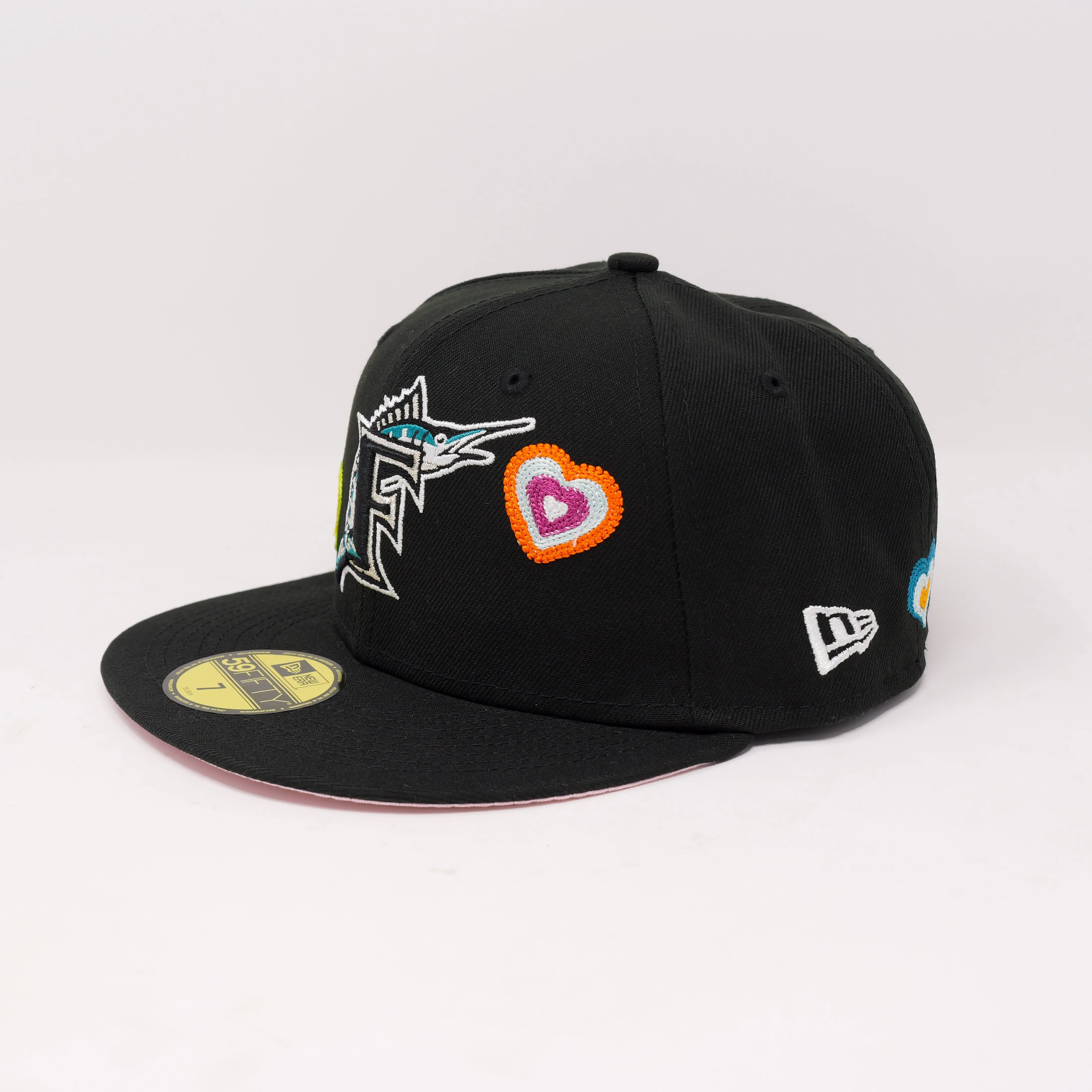 New Era 59Fifty MLB Chainstitch Heart Florida Marlins