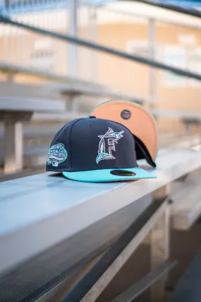 New Era Florida Marlins 100th Anniversary Blush UV (Charcoal/Teal)