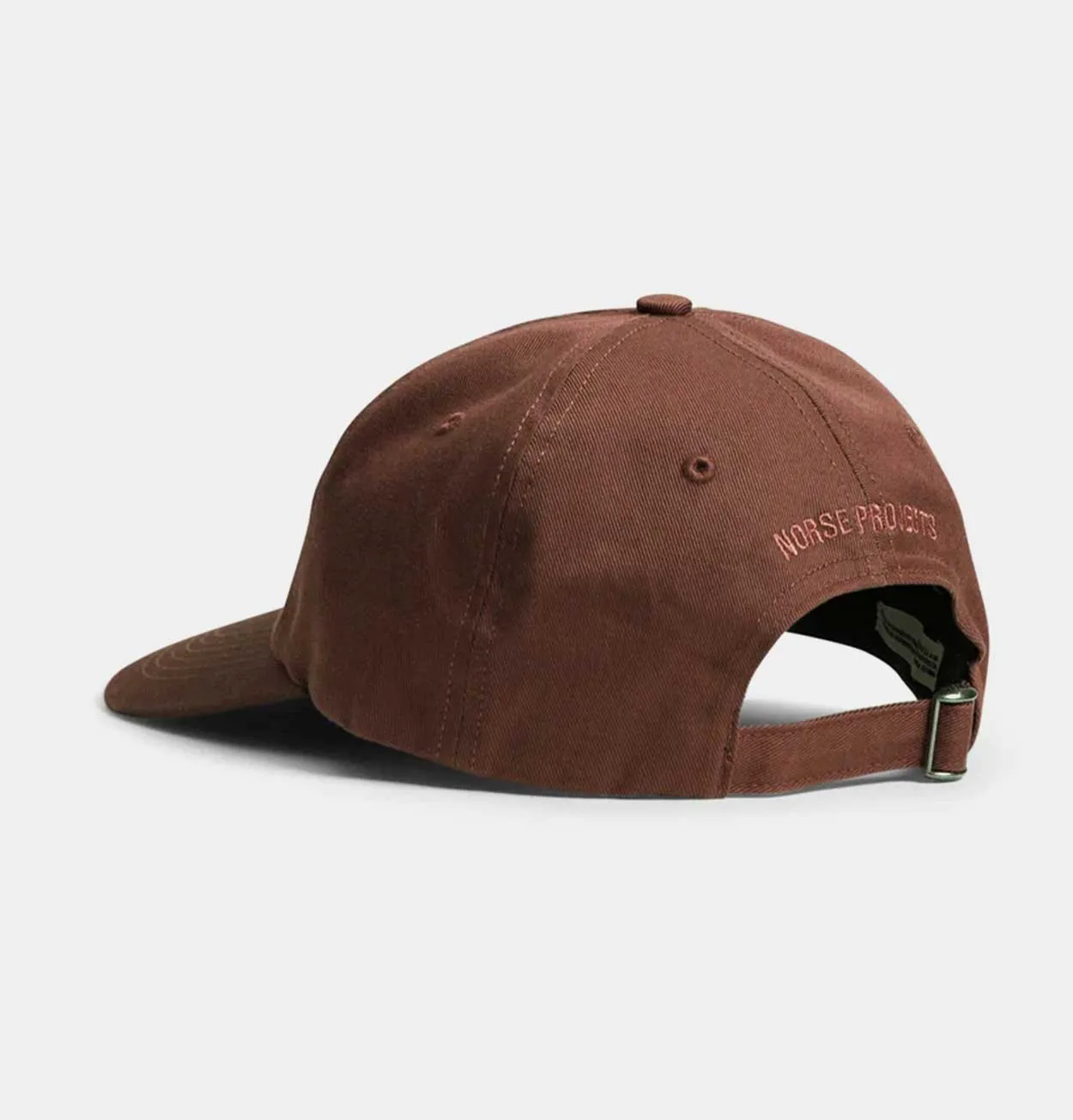 Norse Projects Twill Sports Cap in Rust Brown