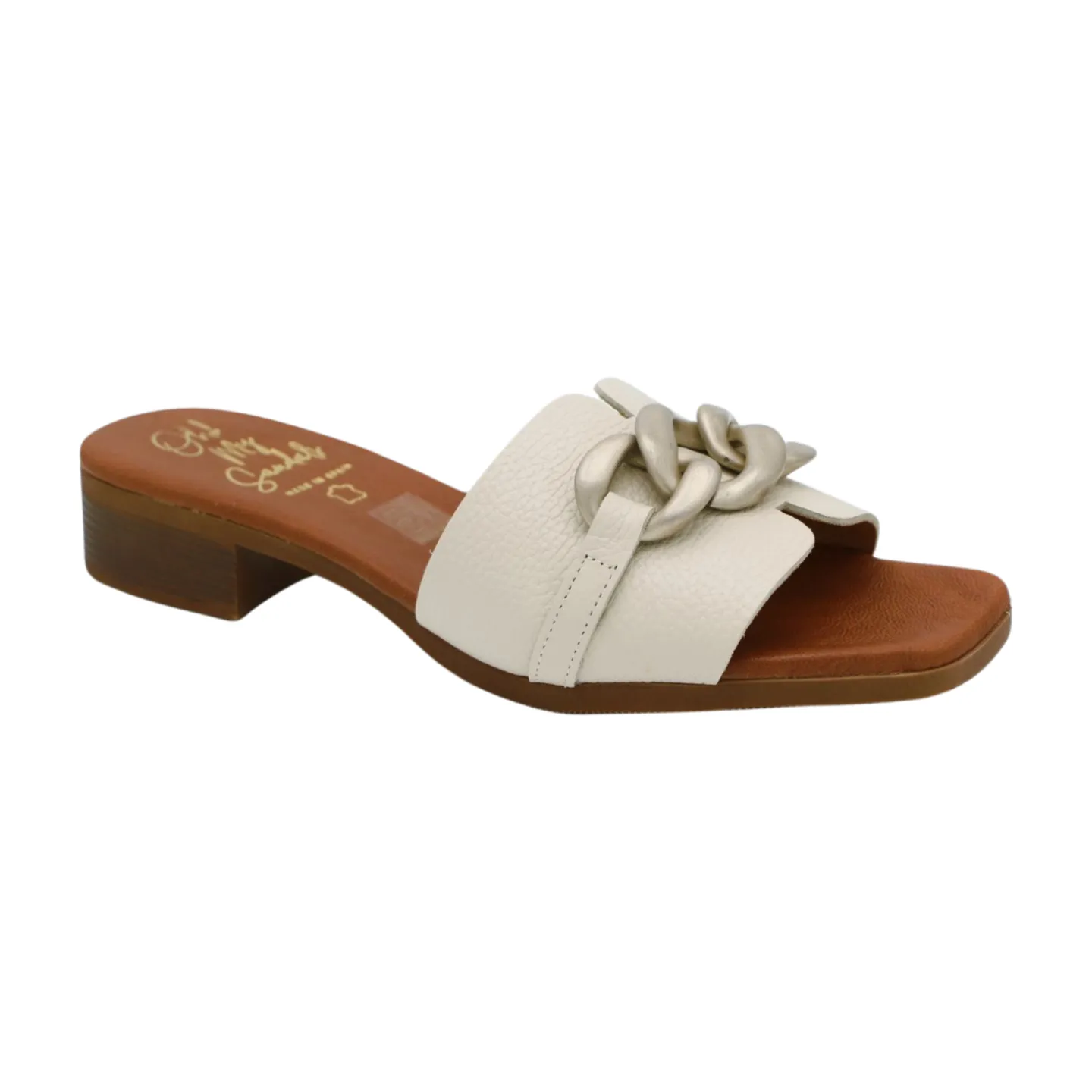 OH MY SANDALS Off White Slider Sandal