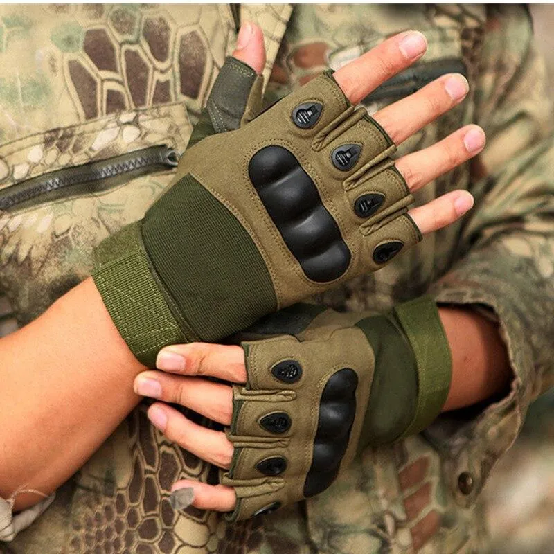 Outdoor Tactical Gloves Airsoft Sport Gloves Half Finger Type Military Men Combat Gloves Shooting Hunting Gloves