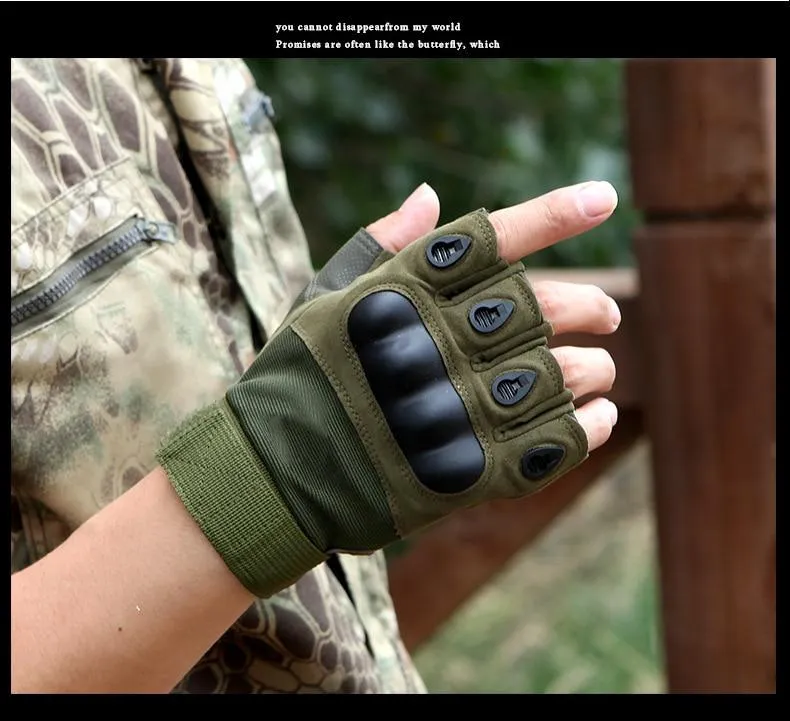 Outdoor Tactical Gloves Airsoft Sport Gloves Half Finger Type Military Men Combat Gloves Shooting Hunting Gloves