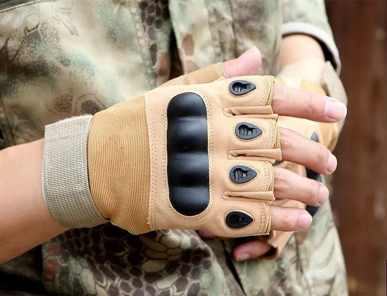 Outdoor Tactical Gloves Airsoft Sport Gloves Half Finger Type Military Men Combat Gloves Shooting Hunting Gloves