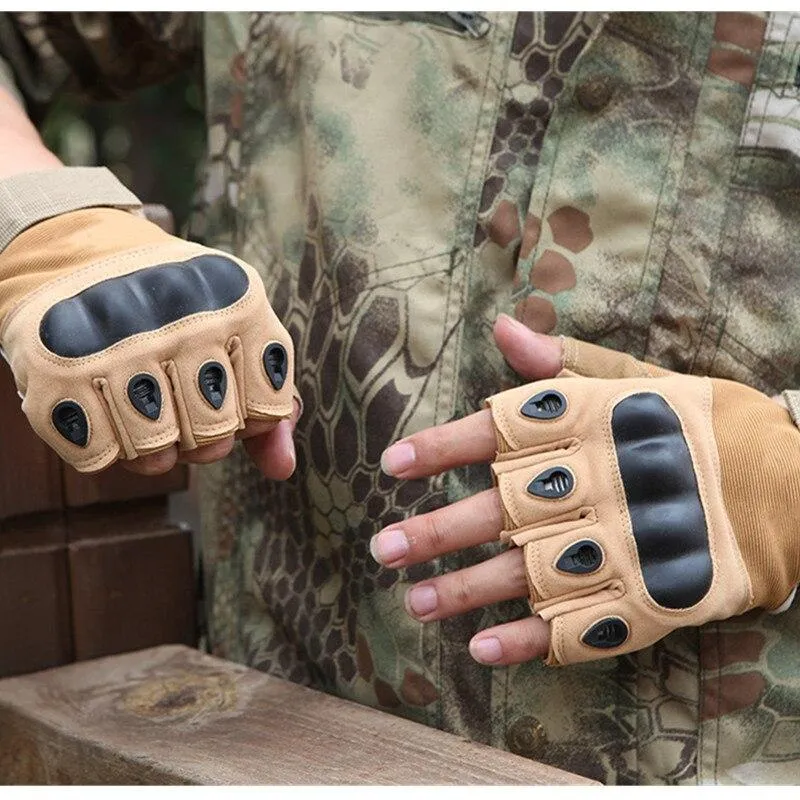 Outdoor Tactical Gloves Airsoft Sport Gloves Half Finger Type Military Men Combat Gloves Shooting Hunting Gloves