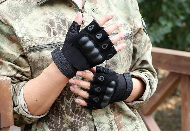 Outdoor Tactical Gloves Airsoft Sport Gloves Half Finger Type Military Men Combat Gloves Shooting Hunting Gloves