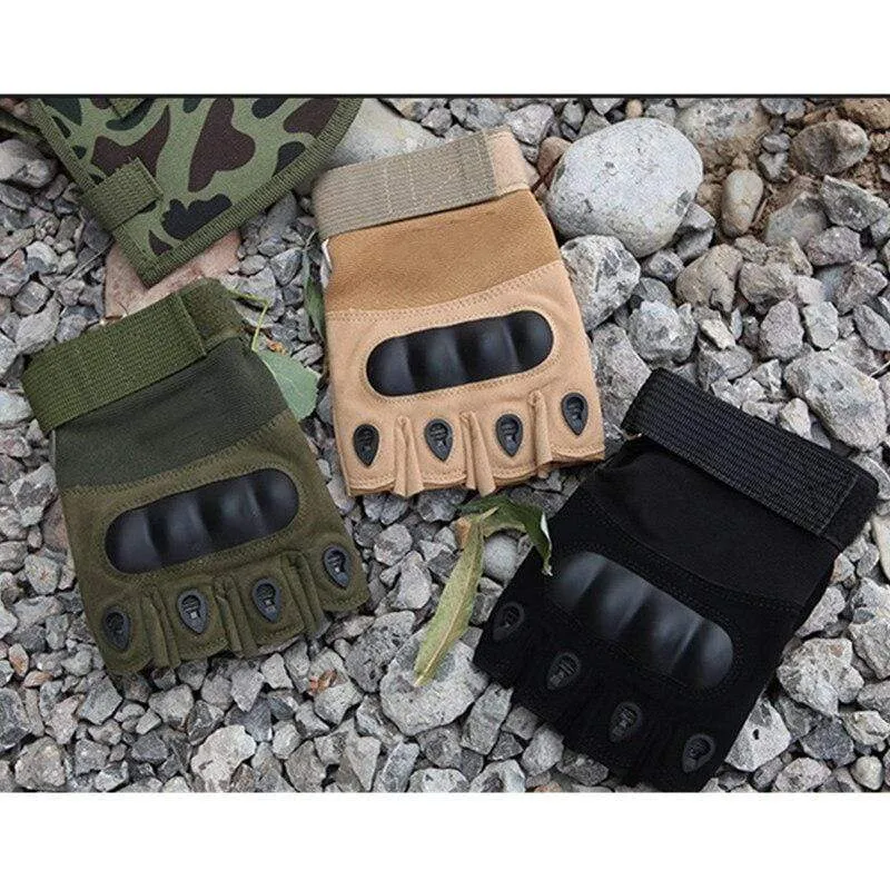 Outdoor Tactical Gloves Airsoft Sport Gloves Half Finger Type Military Men Combat Gloves Shooting Hunting Gloves