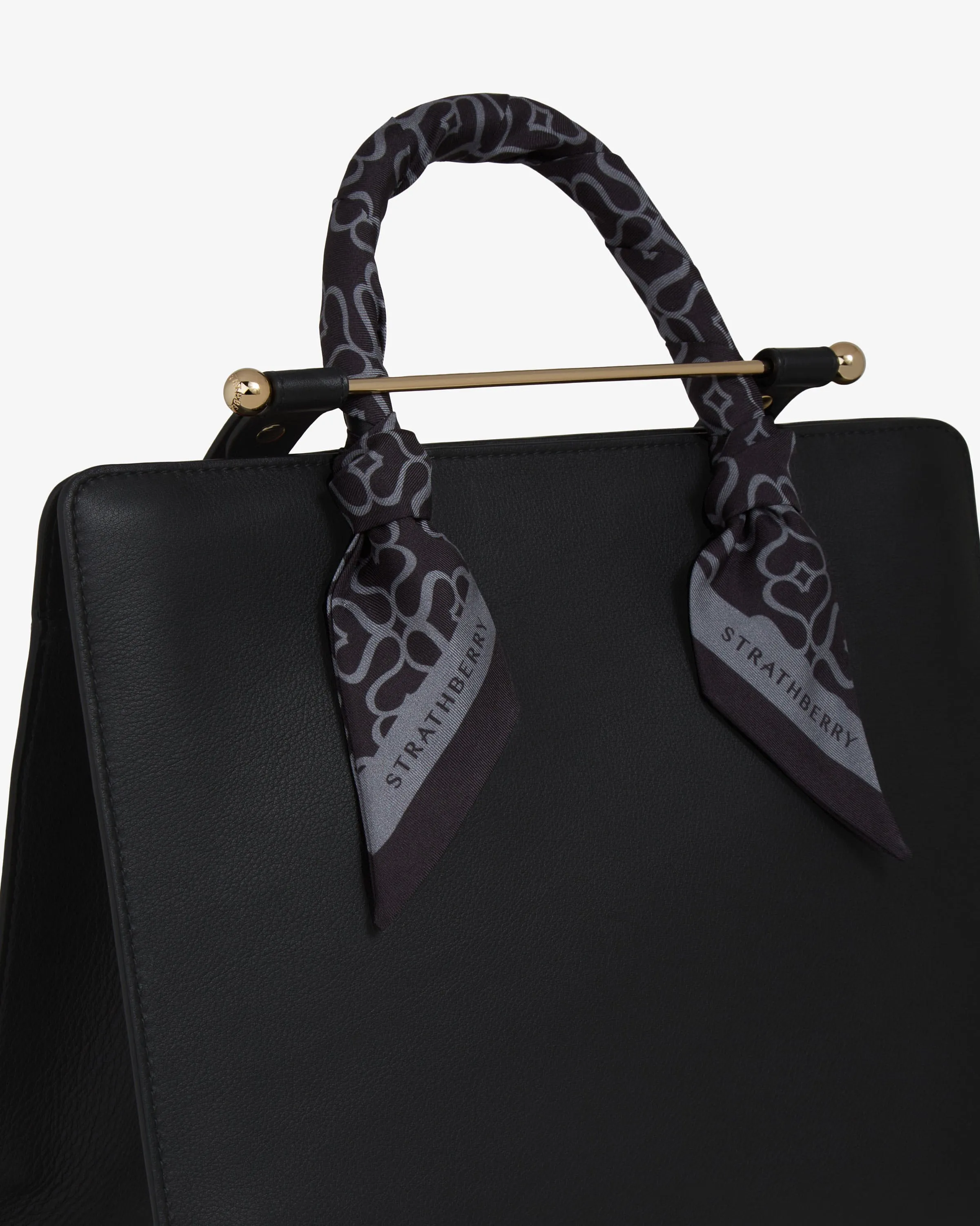 Silk Skinny Scarf - Monogram Black/Grey