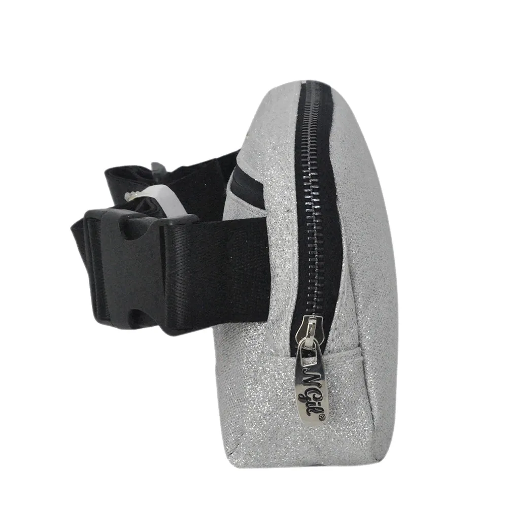 Silver Glitter NGIL Belt Bag