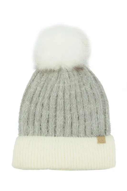 Soft Yarn Beanie with Pom