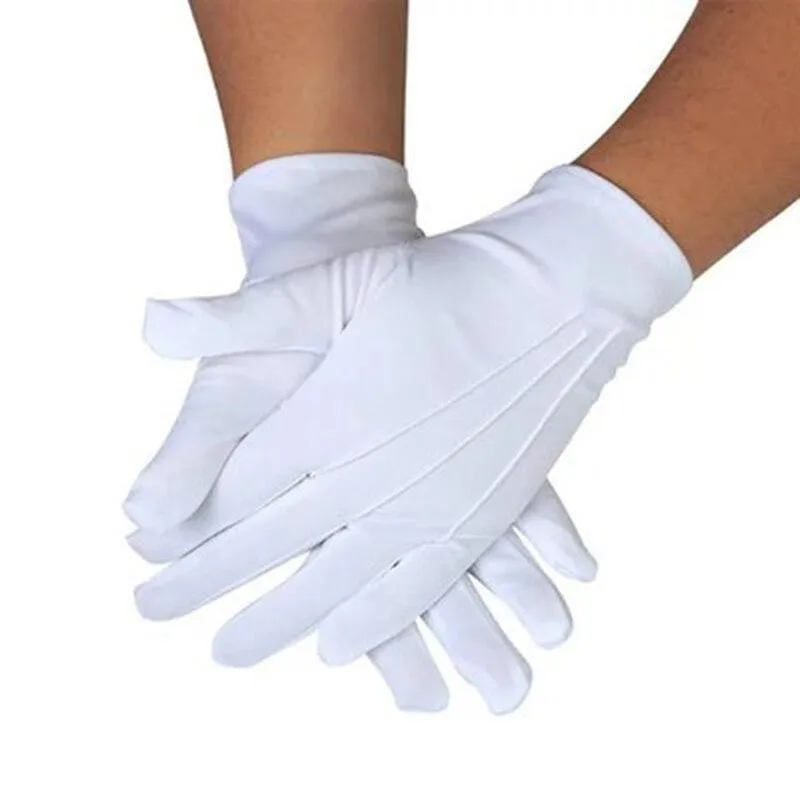 Sun Protection Driving Gloves Men Women Short Elastic Thin Glove Fashion Solid Color Cotton Summer Sunscreen Gloves Black White