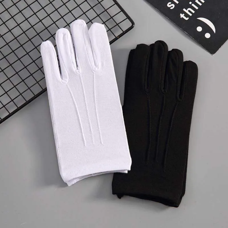 Sun Protection Driving Gloves Men Women Short Elastic Thin Glove Fashion Solid Color Cotton Summer Sunscreen Gloves Black White